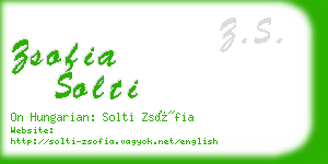 zsofia solti business card